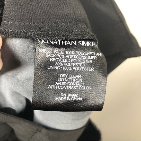 Jonathan Simkhai Tay Black Vegan Leather Stretch Jogger Pants Small - Picture 10 of 10